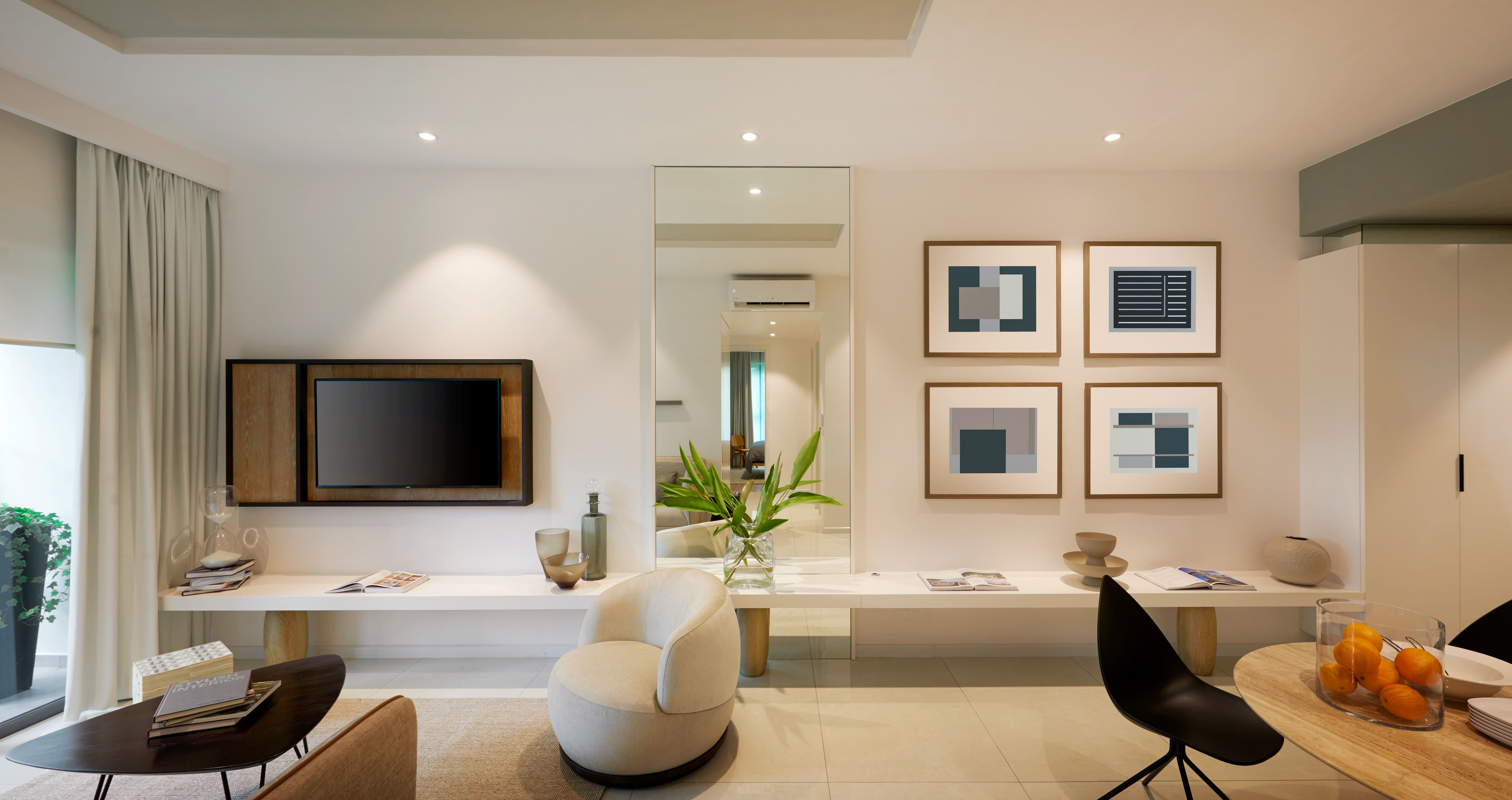 Shows conceptual interior